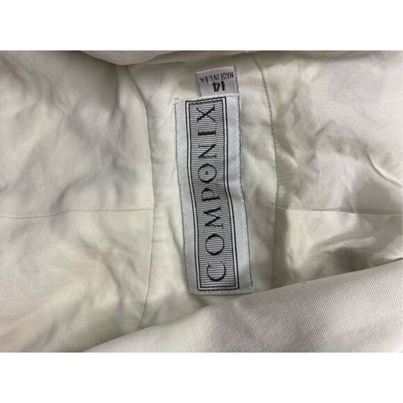 Componix Womens Crop Top Vintage 90's Collared Long Sleeve Stripe Blue Size 14 - Picture 8 of 8